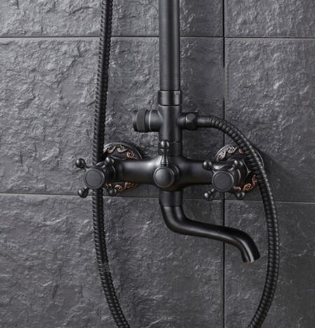 厂家直销铜淋浴两档手持花洒套装 升降式花洒淋浴喷头淋浴龙头图3