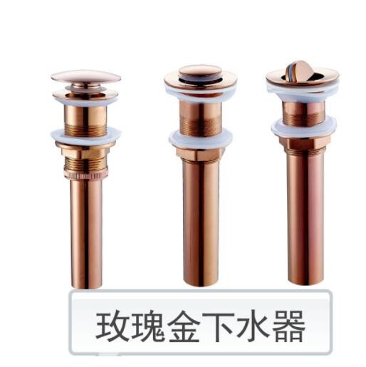 厂家直销全铜仿古金色黑古家装建材水暖五金卫浴洁具面盆下水器图3