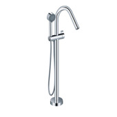 富奥卫浴 厂家供应 全铜落地浴缸龙头 立式缸边冷热花洒龙头套装