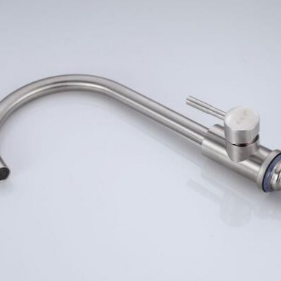 不锈钢菜盆龙头 360度旋转不锈钢洗菜盆冷热厨房水龙头