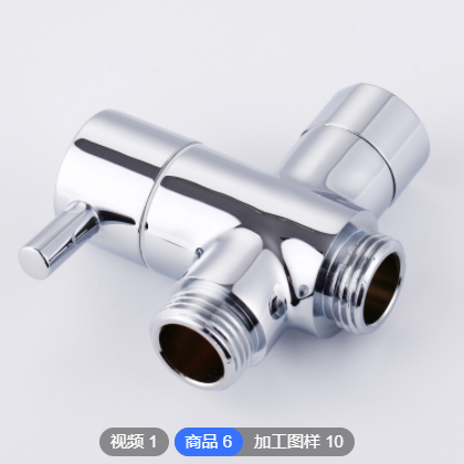 外销欧洲 多功能铜三头四分快开分水器淋浴阀 花洒龙头三通分流器图2