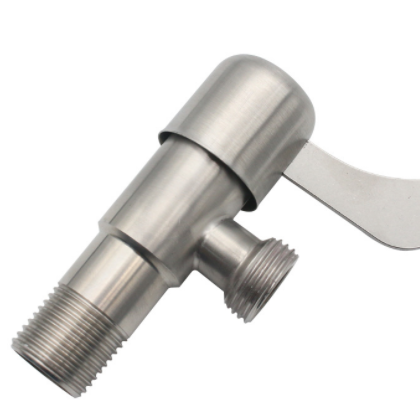 厂家供应水暖配件304不锈钢冲压把手角阀 冷热水铜芯三角阀止水阀图3