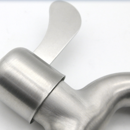 源头厂家304不锈钢冲压把手中长龙头 14公分快开单冷拖把池水龙头图2