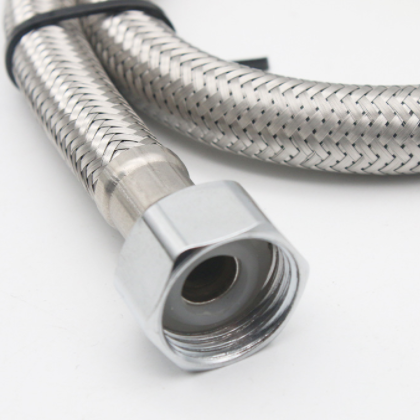 源头厂家双头不锈钢编织软管 织管 304马桶进水软管 四分厕所软管图2