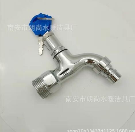 防盗带钥匙带锁户外阳台4分单冷尖嘴水龙头 合金拖把池水龙头批发图3