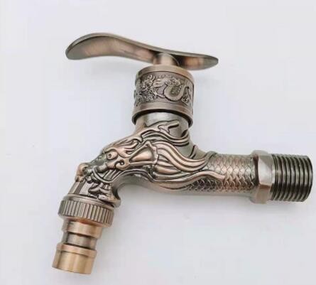 厂家自销仿古铜四分洗衣机水龙头拖把池龙头快开水咀复古龙型龙头图3