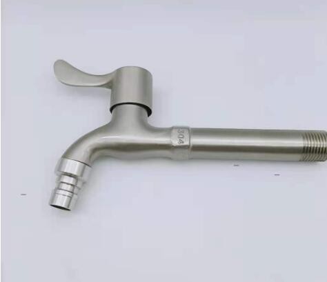 仿304不锈钢洗衣机水龙头4分快开家用拖把池龙头加长水龙头单冷图2