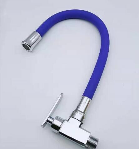 4分单冷横式厨房水龙头入墙式水槽龙头彩色管水龙头洗脸盆水龙头图3