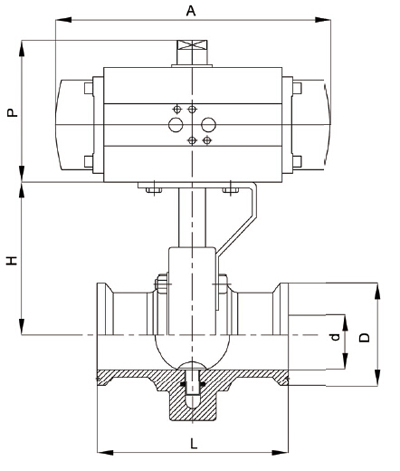 卫生级气动卡箍蝶阀图片