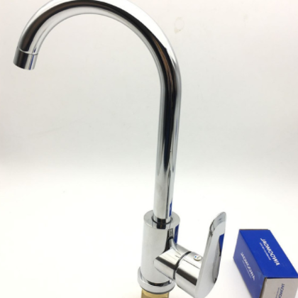 304电镀不锈钢圆三通厨房菜盆水龙头 冷热洗菜盆水槽龙头 可贴牌图3