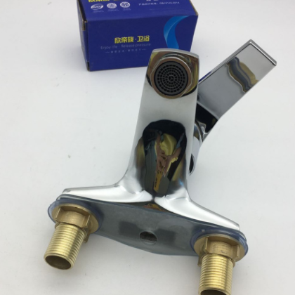 铜雅思二联面盆水龙头 全铜双孔冷热混水阀 浴室洗手洗脸盆水龙头图2