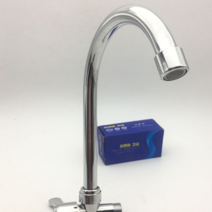 厂家直销单冷水龙头 4分横式旋转大弯入墙式厨房阳台单冷水龙头图3