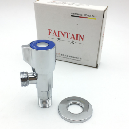 不锈钢角阀龙头 电镀三通进水阀 马桶热水器软管冷热进水三角阀图2