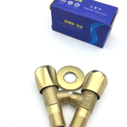 铜角阀龙头 铜本色三角阀水龙头 马桶热水器进水阀 加厚铜八角阀图2