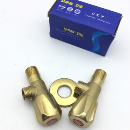 铜角阀龙头 铜本色三角阀水龙头 马桶热水器进水阀 加厚铜八角阀图3