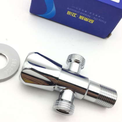 不锈钢双用止水阀 一进二出三通防爆三角阀 马桶热水器双出水角阀图2