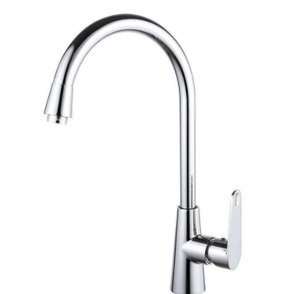 厂家直销铜芯女神洗菜盆水龙头 可旋转大弯冷热厨房水槽龙头贴牌图3