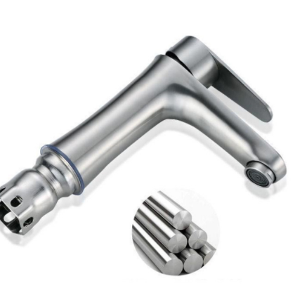 304不锈钢面盆龙头 冷热洗脸盆龙头 卫生间面盆洗漱台单孔水龙头图2