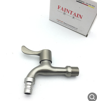 拉丝洗衣机4分快开水龙头 不锈钢同款尖嘴加长加厚单冷拖把池龙头图2