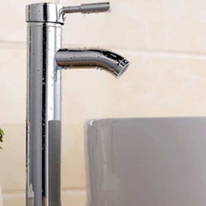 不锈钢面盆混水阀水龙头 冷热单孔脸盆帝中高款龙头 卫浴洁具批发图2