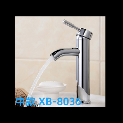 不锈钢面盆混水阀水龙头 冷热单孔脸盆帝中高款龙头 卫浴洁具批发图3