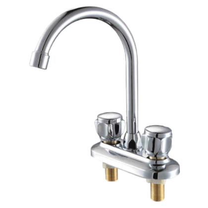 不锈钢铜阀芯双两联面盆龙头 双孔洗脸盆水龙头 卫浴洁具批发图3