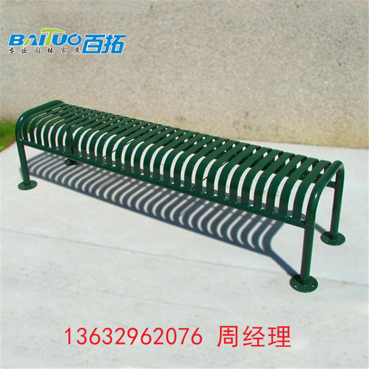 烤漆金属网格长椅 花园休闲椅 电镀烤漆的休闲铁线椅户外金属椅