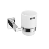 富奥卫浴 高端大气全铜浴室陶瓷单杯架 批发