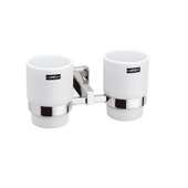 富奥卫浴 优质浴室五金双杯架漱口杯架 双人牙刷杯架 批发