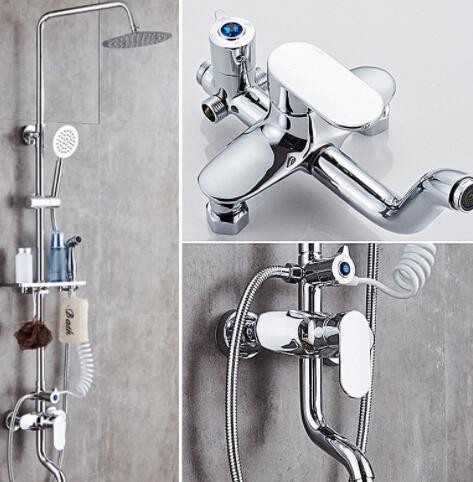 厂家批发鲨鱼四挡喷枪妇洗清洁 水龙头淋浴花洒套装图3