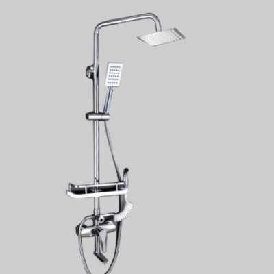 水滴四挡套装 升降杆大顶喷 浴室妇洗器置物架