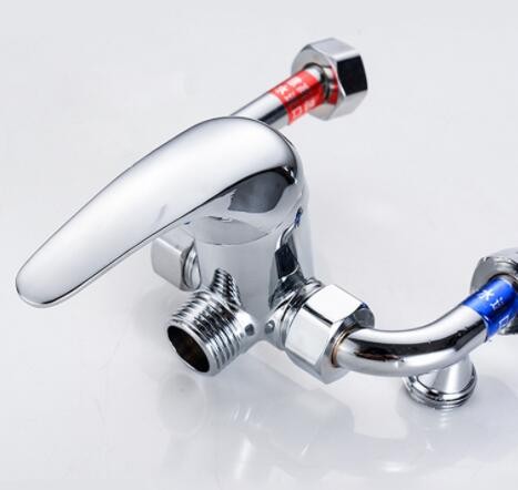 铜质电热水器混水阀明装开关冷热混合阀U型水龙头淋浴器通用配件图2