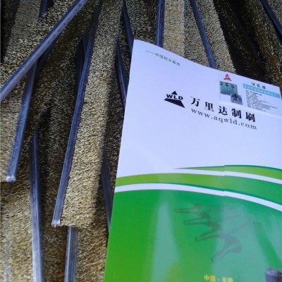 钢丝毛刷条 钢丝条刷 镀铜钢丝条刷