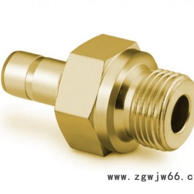Swagelok美国进口B-10-MTA-1-4RS黄铜卡套外螺纹转接头10mm1/4in.平直肩部