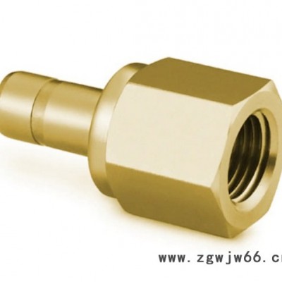 SwagelokB-4-TA-7-4黄铜内螺纹卡套管转换接头外径1/4in.x 1/4in.