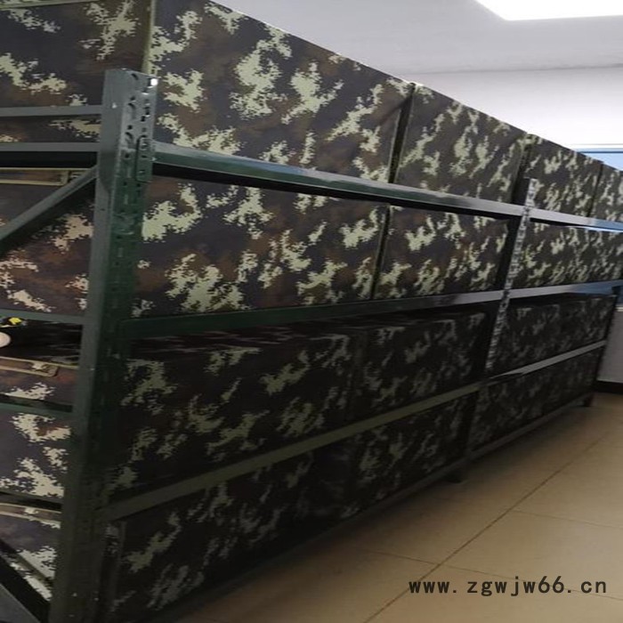 安全帽背包架军绿色货架产品存放架物资整理货架