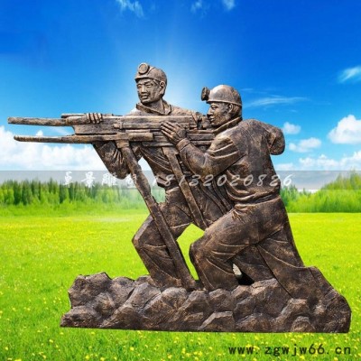 戴安全帽的工人铜雕 公园人物雕塑