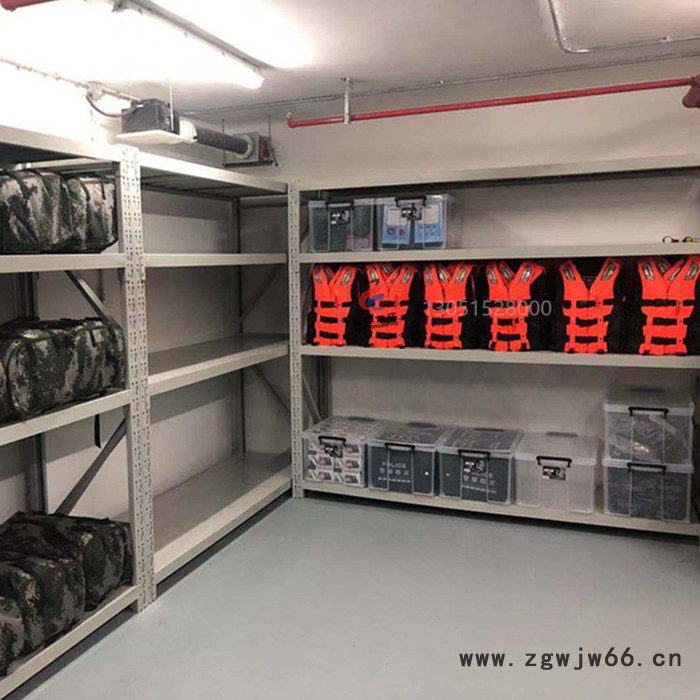 中联信展示架物资架锹镐架背包安全帽货架装备架产品陈列架双层物资架