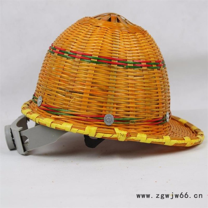 竹编安全帽工地养护安防头盔软内衬竹制遮阳帽透气图2