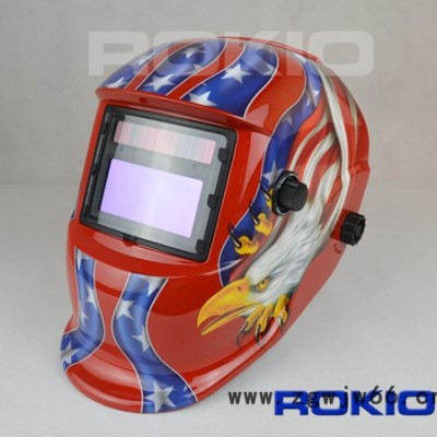 厂家批发 电焊用自动滤光防护面罩 太阳能全自动变光电焊面罩 自动变光焊接面罩