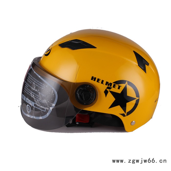 批发 头盔 安全帽 电动车头盔 夏季防晒头盔夏盔加厚加大镜片 JL-316A夏盔 电动车头盔图3