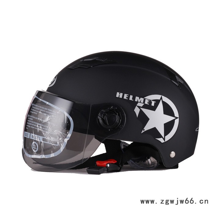 批发 头盔 安全帽 电动车头盔 夏季防晒头盔夏盔加厚加大镜片 JL-316A夏盔 电动车头盔图5