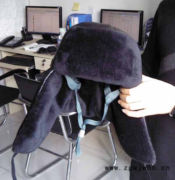 huatai/华泰安全帽保暖帽子安全帽男羊剪绒帽皮革面图3