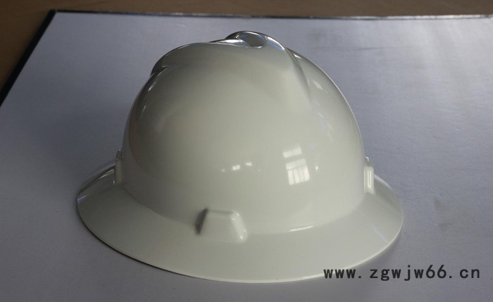 桉叶牌大边加顶筋 V型安全帽安全头盔，ANSI认证HDPE塑图3