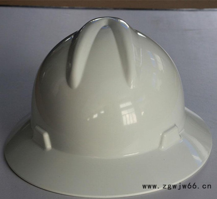 桉叶牌大边加顶筋 V型安全帽安全头盔，ANSI认证HDPE塑图2