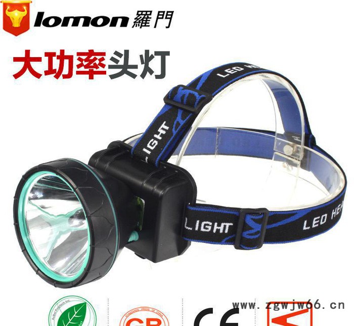 罗门LED大功率强光充电头灯 户外探照灯安全帽强光头灯图2