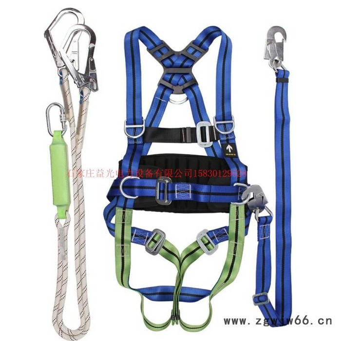**电工安全带 高空作业安全带 六点式安全带 带缓冲包图2