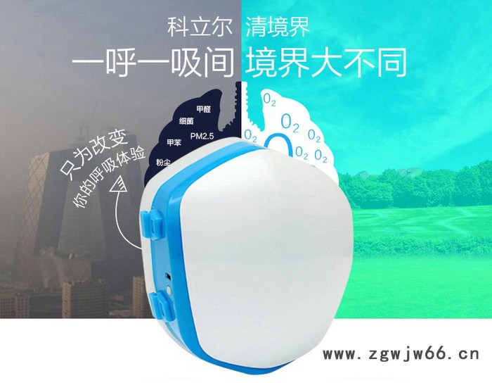科立尔智能口罩防雾霾pm2.5电子送风气味二手烟**呼吸阀透气智能图2
