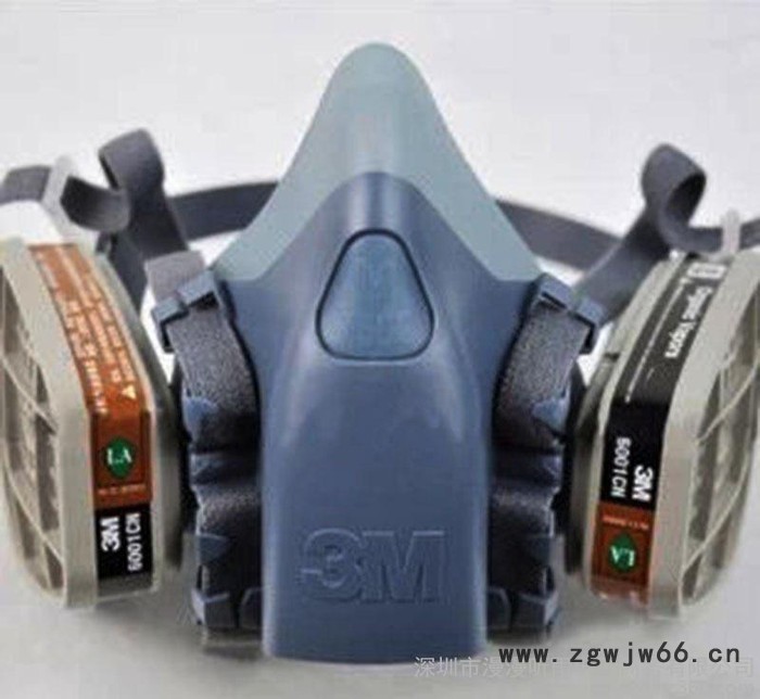3M 7502+6001防毒面具7件套 喷漆防毒面具防护面罩劳保用品面罩型图2