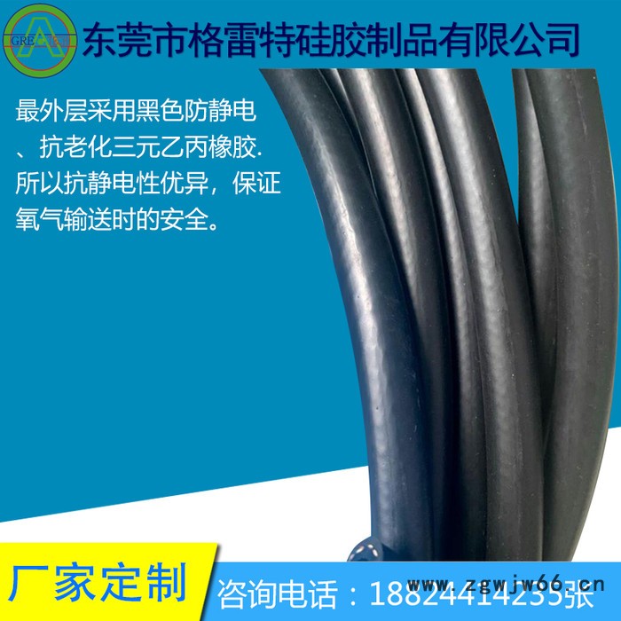 GREATFLEX 黑色 RB 编织 防毒面具呼吸器软管 厂家图3